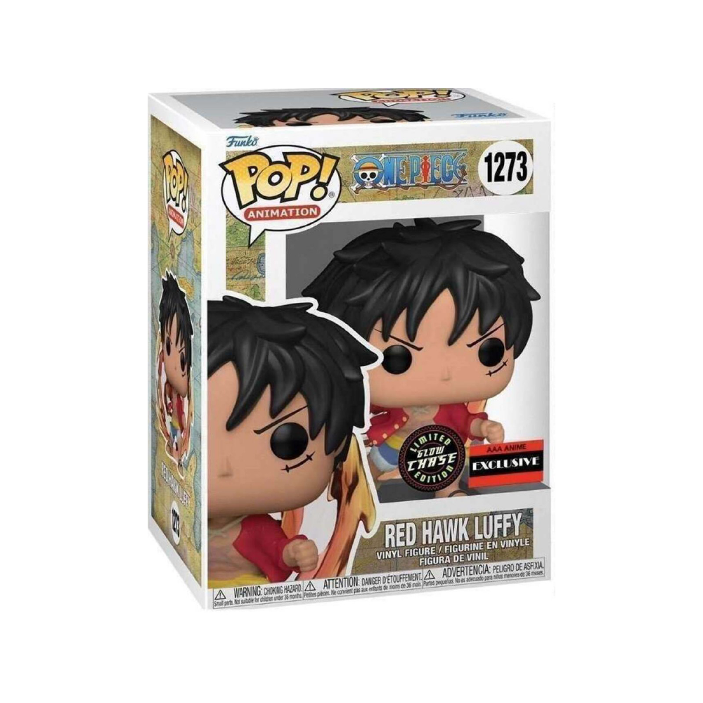 Red Hawk Luffy Funko Pop 1273 AAA Anime Exclusive Glow chase