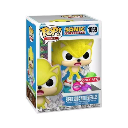 Super Sonic with Emeralds Funko Pop 1059 Flocked Target Exlusive