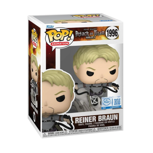 Reiner Braun Funko Pop 1996 Attack On Titan GameStop exclusive