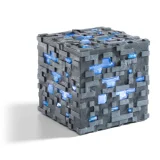 Illuminating Diamond Ore Cube Minecraft 10 cm