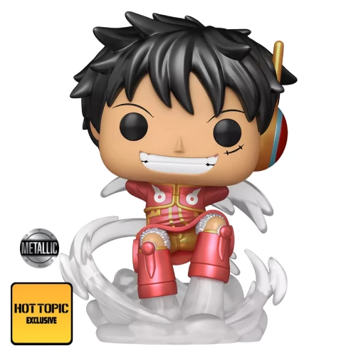 Monkey D Luffy Funko Pop 2150 Metallic One Piece Hot Topic Exclusive