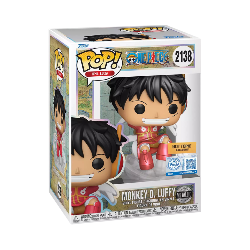 Monkey D Luffy Funko Pop 2150 Metallic One Piece Hot Topic Exclusive