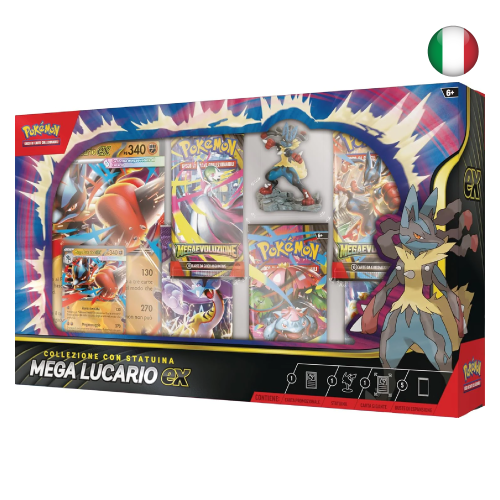Mega Lucario Ex Collezione con Statuina Pokemon ITA