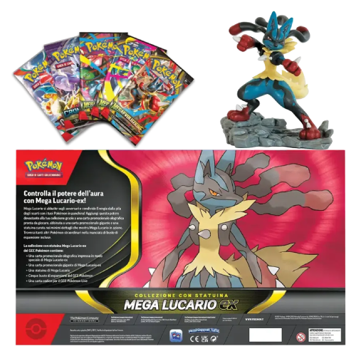 Mega Lucario Ex Collezione con Statuina Pokemon ITA
