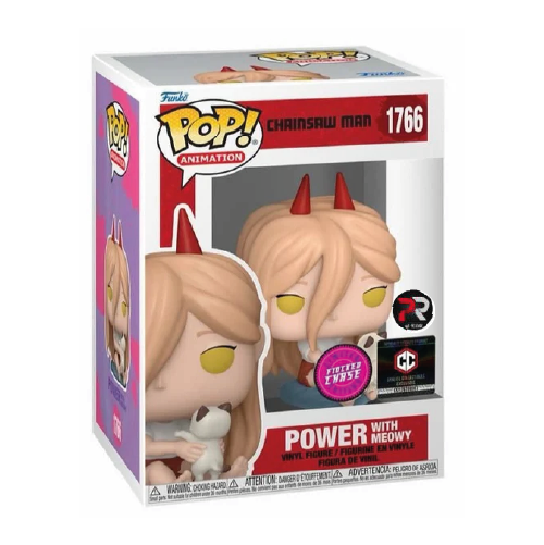 Power with Meowy Funko Pop 1766 Chalice Collectibles Pre Release Chase Flocked