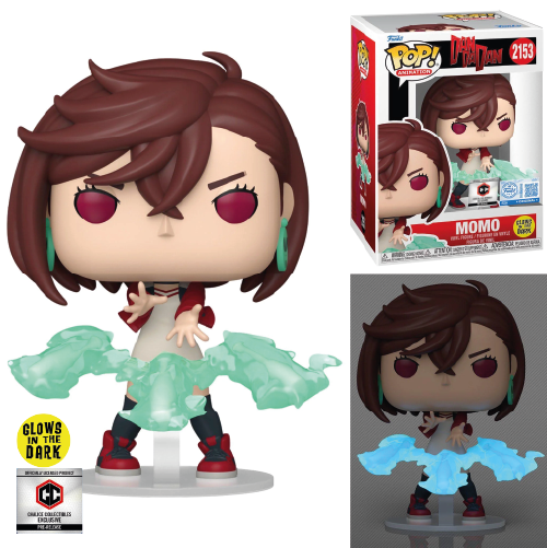 Momo Funko Pop 2153 Dandadan Chalice Collectibles Pre Release Glows In the Dark