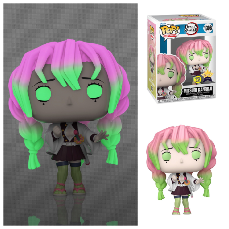 Mitsuri Kanroji Funko Pop 1306 Demon Slayer Glow in the Dark Fundom Exclusive