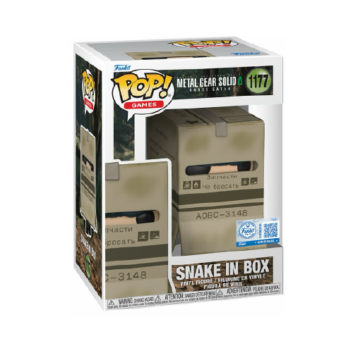 Snake In Box Funko Pop 1177 Metal Gear Solid GameStop Exclusive