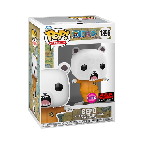 Bepo Flocked Funko Pop One Piece 1896 AAA Anime exclusive