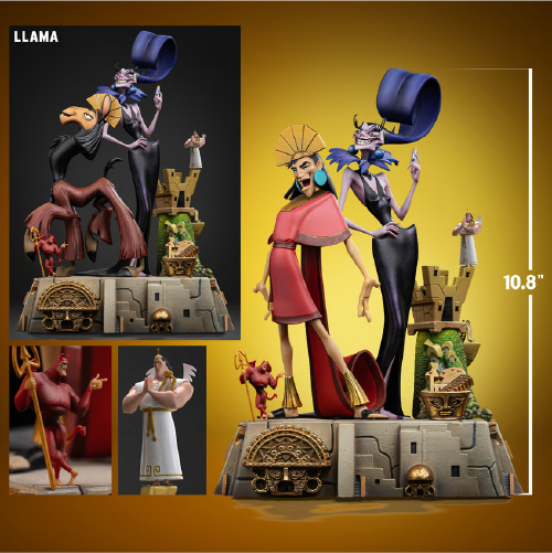 The Emperor's New Groove Kuzco and Yzma Iron Studios 27 cm