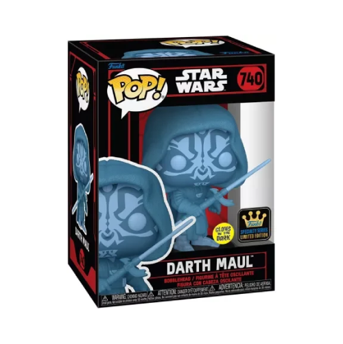 Darth Maul Funko Pop 740 Star Wars Specialty Series Glows in the Dark