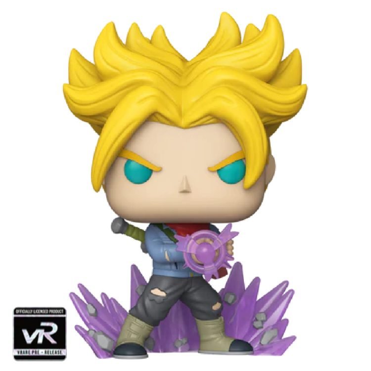 Bunlde Super Saiyan Trunks Funko Pop 2198 Dragon Ball Super Glow Chase + Regular VRare Pre Release