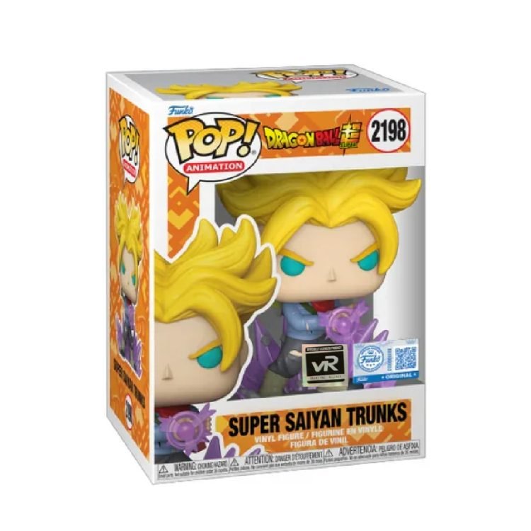 Bunlde Super Saiyan Trunks Funko Pop 2198 Dragon Ball Super Glow Chase + Regular VRare Pre Release