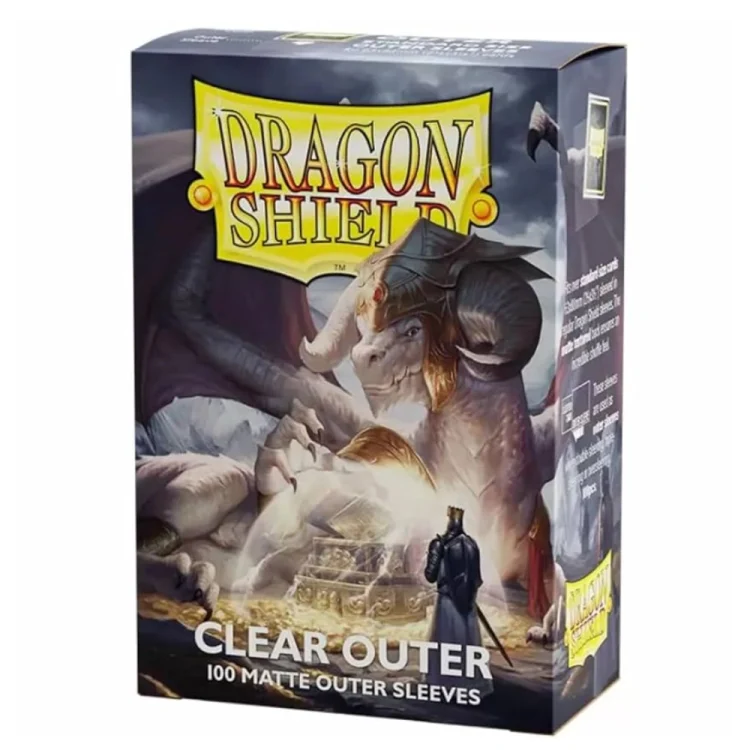 Matte Outer Sleeves Dragon Shield Clear 100 pz