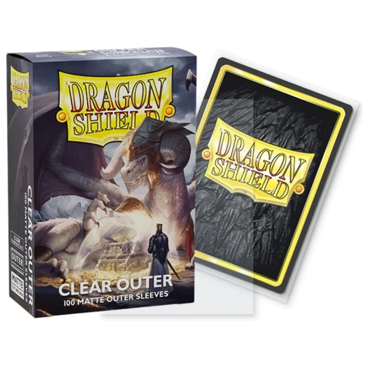 Matte Outer Sleeves Dragon Shield Clear 100 pz