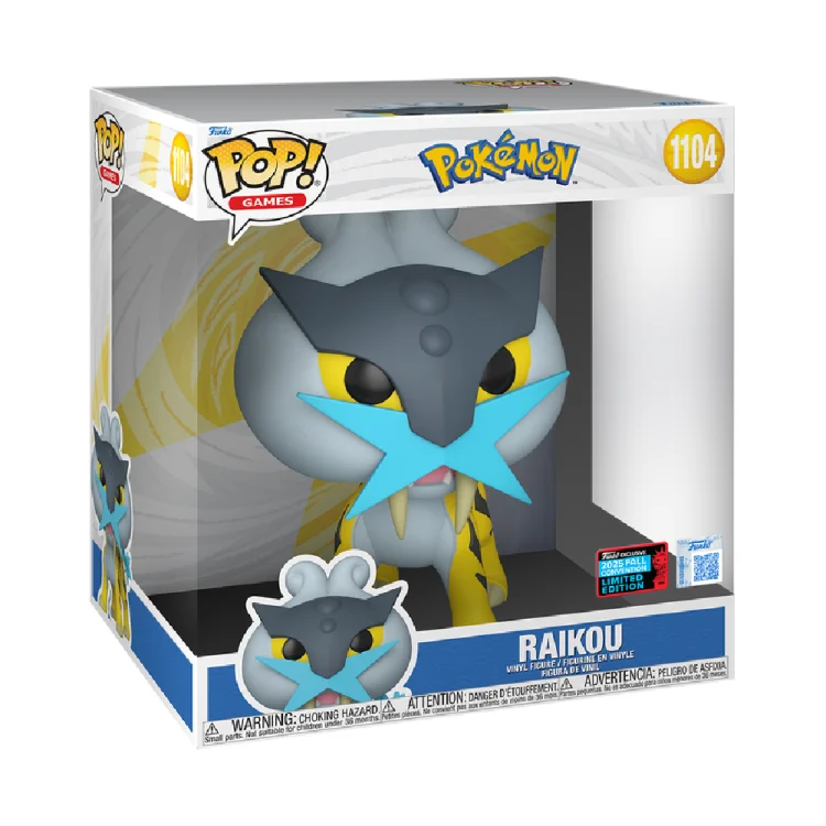 Raikou Funko Pop Jumbo 1104 Pokémon 2025 Fall Convention Exclusive
