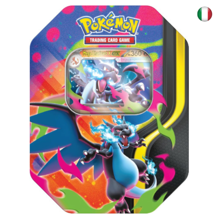 Tin Mega Charizard X ex da Collezione ITA