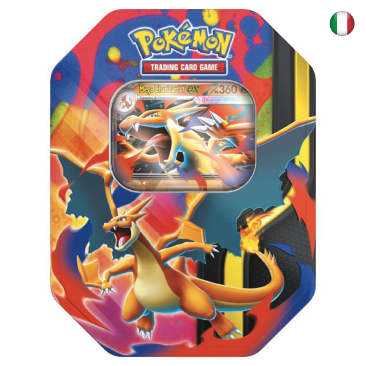 Tin Mega Charizard Y ex da Collezione ITA