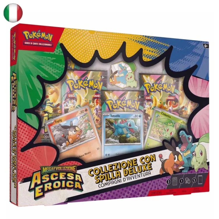 Compagni d' Avventura Collezione Deluxe con Spilla Pokemon Ascesa Eroica ITA
