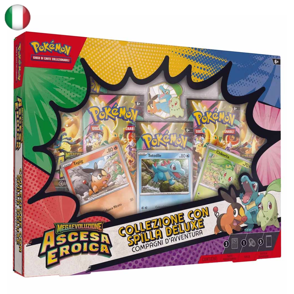 Compagni d' Avventura Collezione Deluxe con Spilla Pokemon Ascesa Eroica ITA