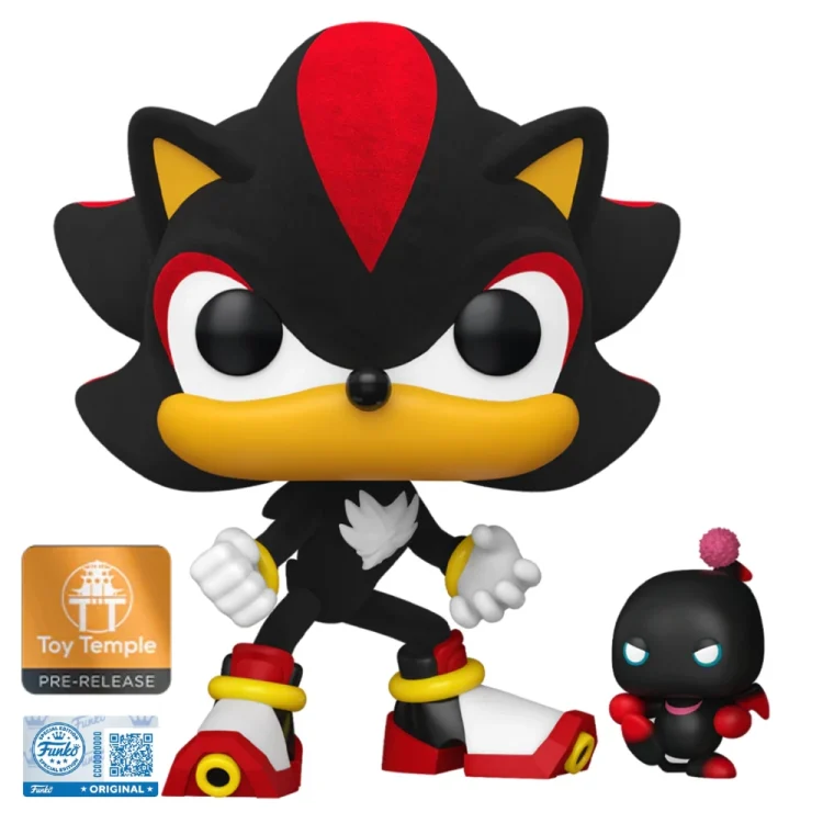 Shadow with Dark Chao Funko Pop 1151 Toy Temple Exclusive Pre Release Flocked