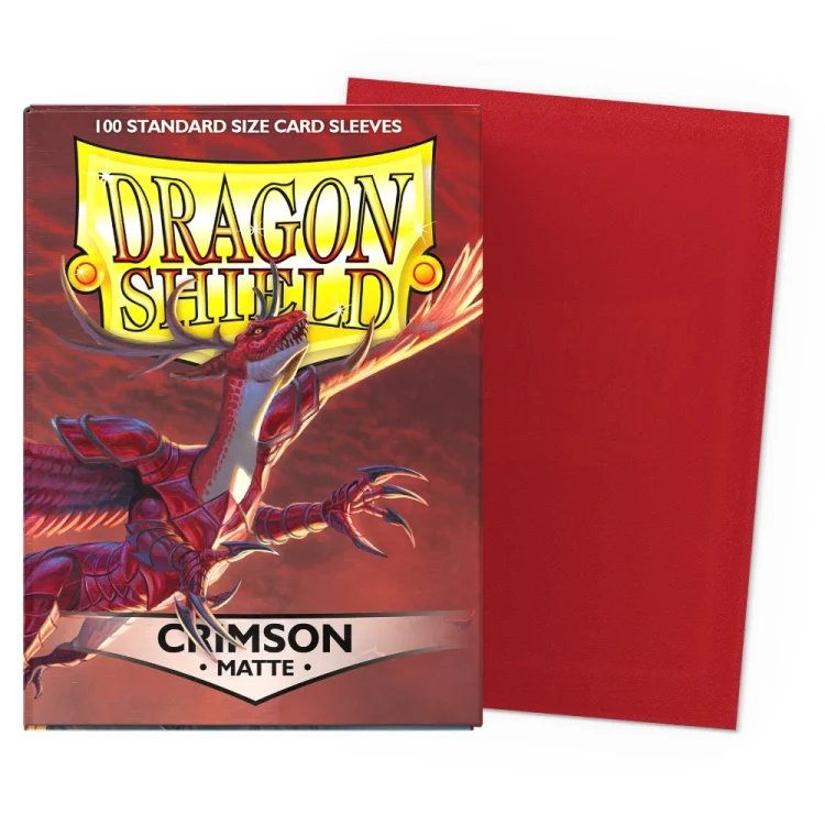 Dragon Shield Sleeves Crimson Matte 100 Standard Size