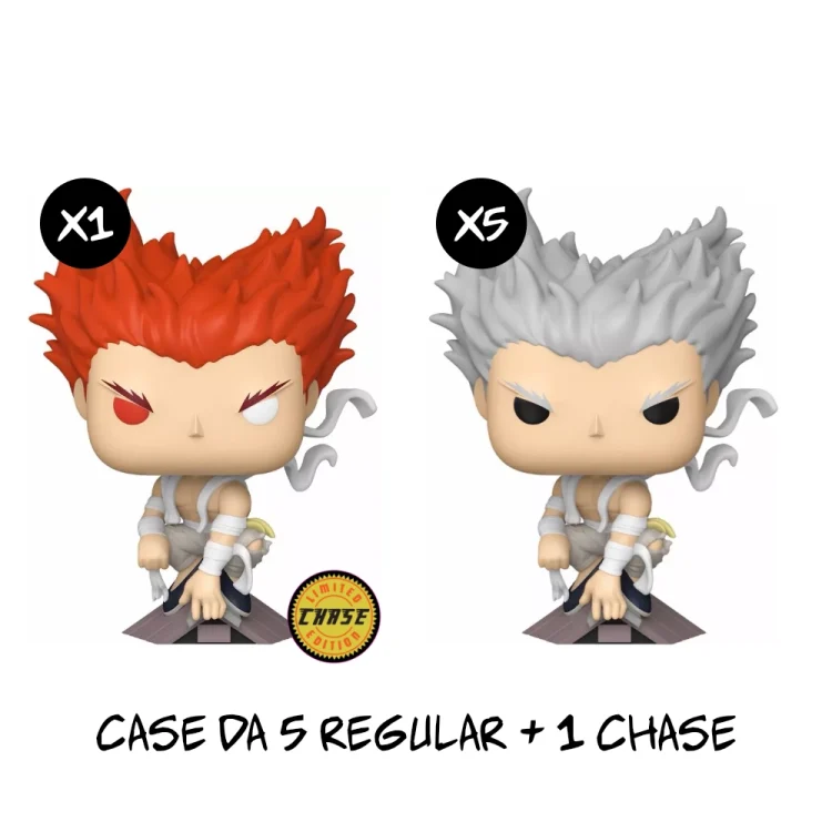 Case 6 pz: 5 Garou regular + 1 Chase Funko Pop 2529 One Punch Man
