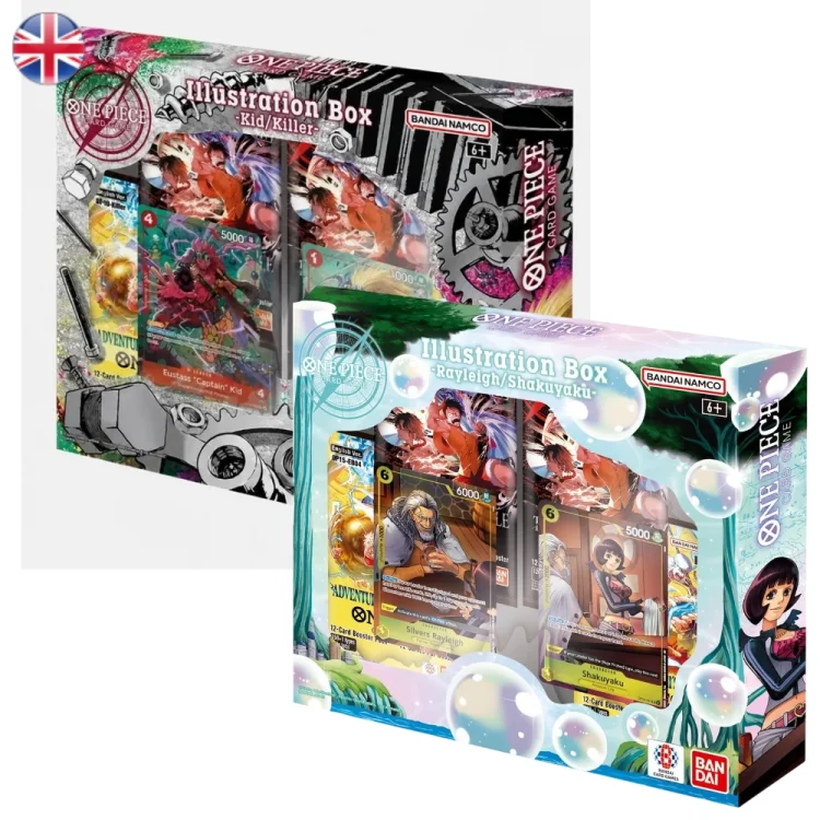 Bundle One Piece Card Game Illustration Box IB-08 Kid/Killer - Rayleigh/Shakuyaku ENG